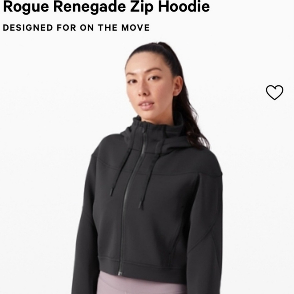 BNWOT Lululemon Rouge Renegade Zip Crop Hoodie